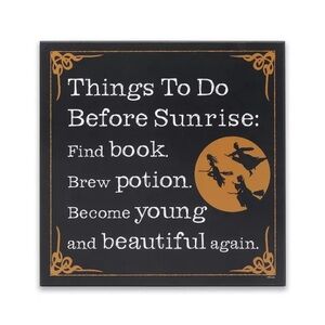 Sanderson Sisters To Do List Witchcraft Sign - Hocus Pocus